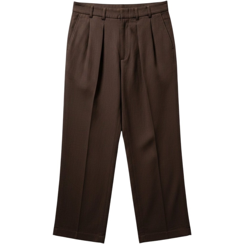 L*Space Rhodes Pant Espresso Brown Linen Blend Wide Leg Pleated Pants Med NEW